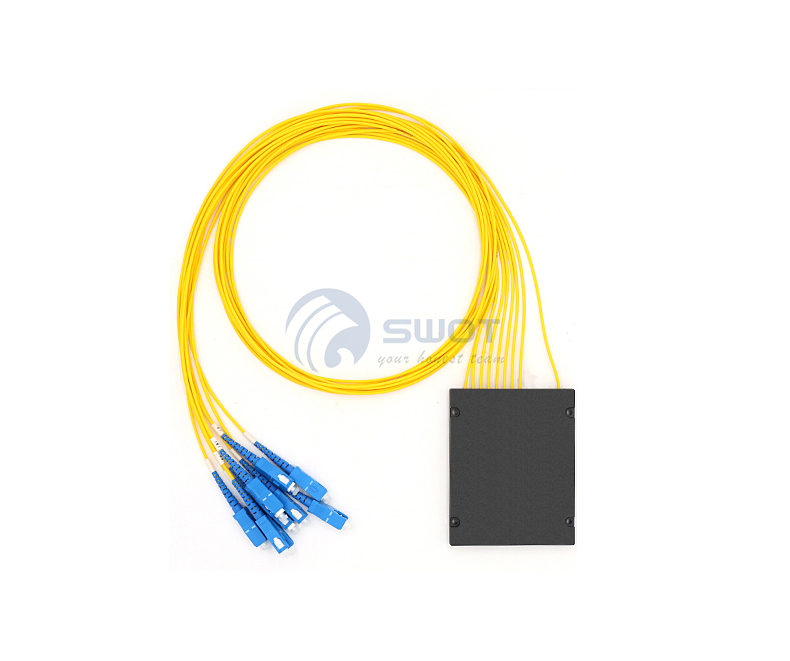 1x8 SC / UPC ABS Módulo de fibra óptica PLC Splitters